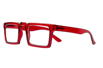 GIOVANNI Transp. red Reading Glasses only 5pcs +1.0 in stock