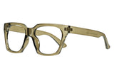 GRY transp olive Reading Glasses.