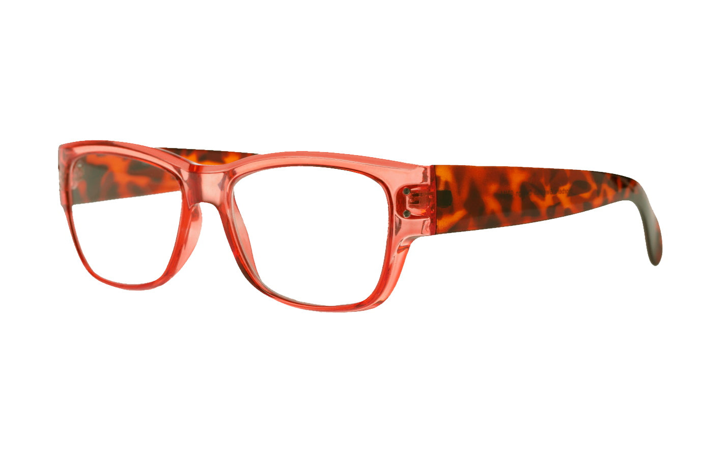 INGELA transp. coral-turtle brown Reading Glasses 25% OFF - still in stock