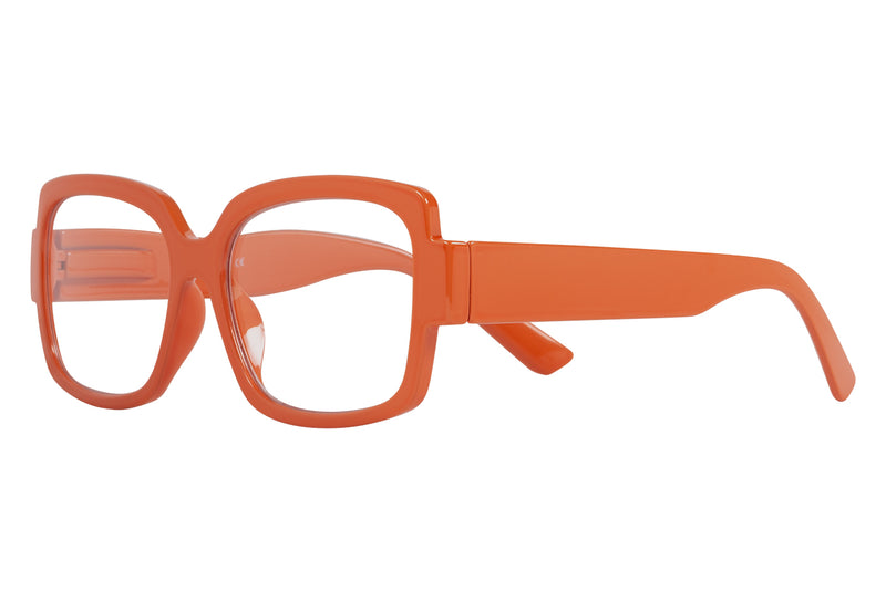 JOLIE solid soft orange Reading Glasses. FÅ KVAR I LAGER