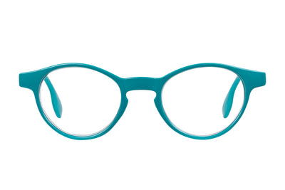 LEOPOLD solid turkis læsebriller 25% RABAT
