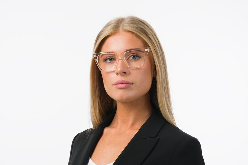 NAOMI transparent mule Reading Glasses