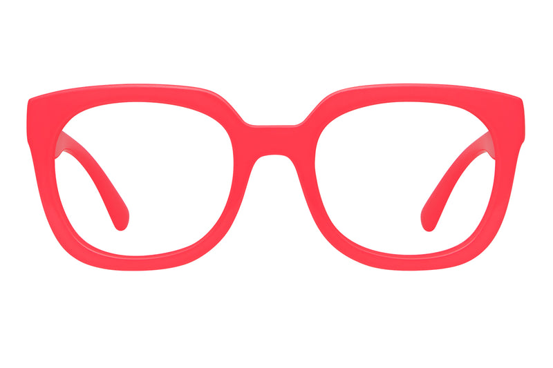 LYCKA solid neon coral Reading Glasses