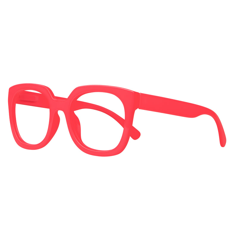 LYCKA solid neon coral Reading Glasses. Nu få kvar i lager! 25% RABATT