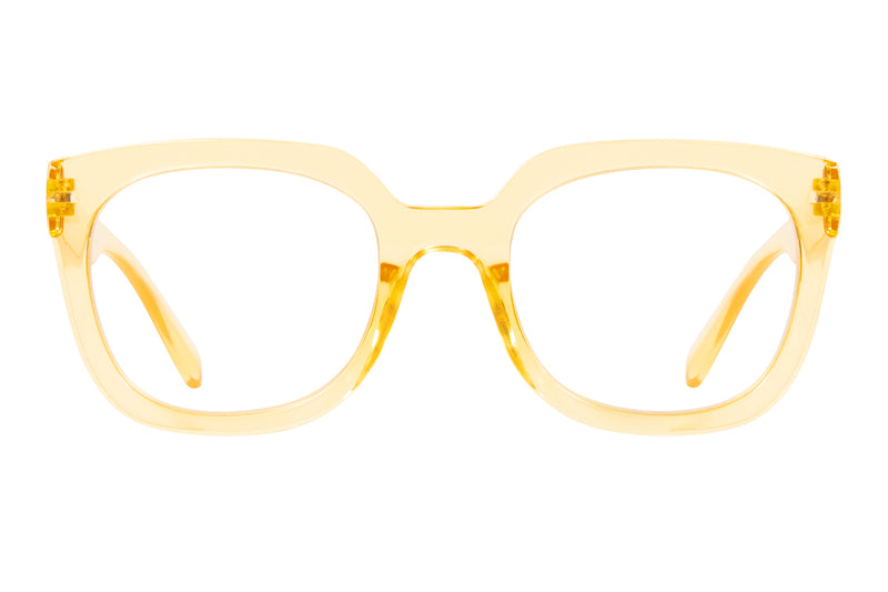 MAGDA transp golden Reading Glasses