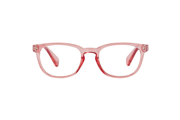 NYBORG transp old pink Reading Glasses.