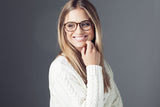 ADAM solid orange-demi brown Reading Glasses
