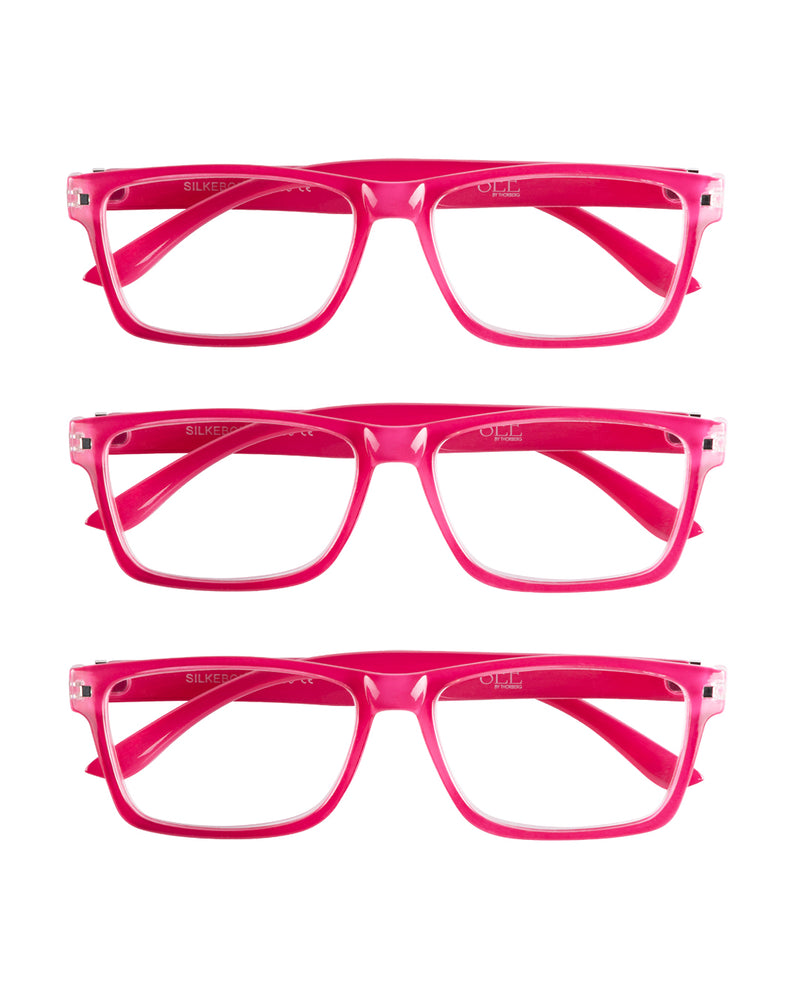 SILKEBORG cerise Reading Glasses 3-pack SUPERPRIS