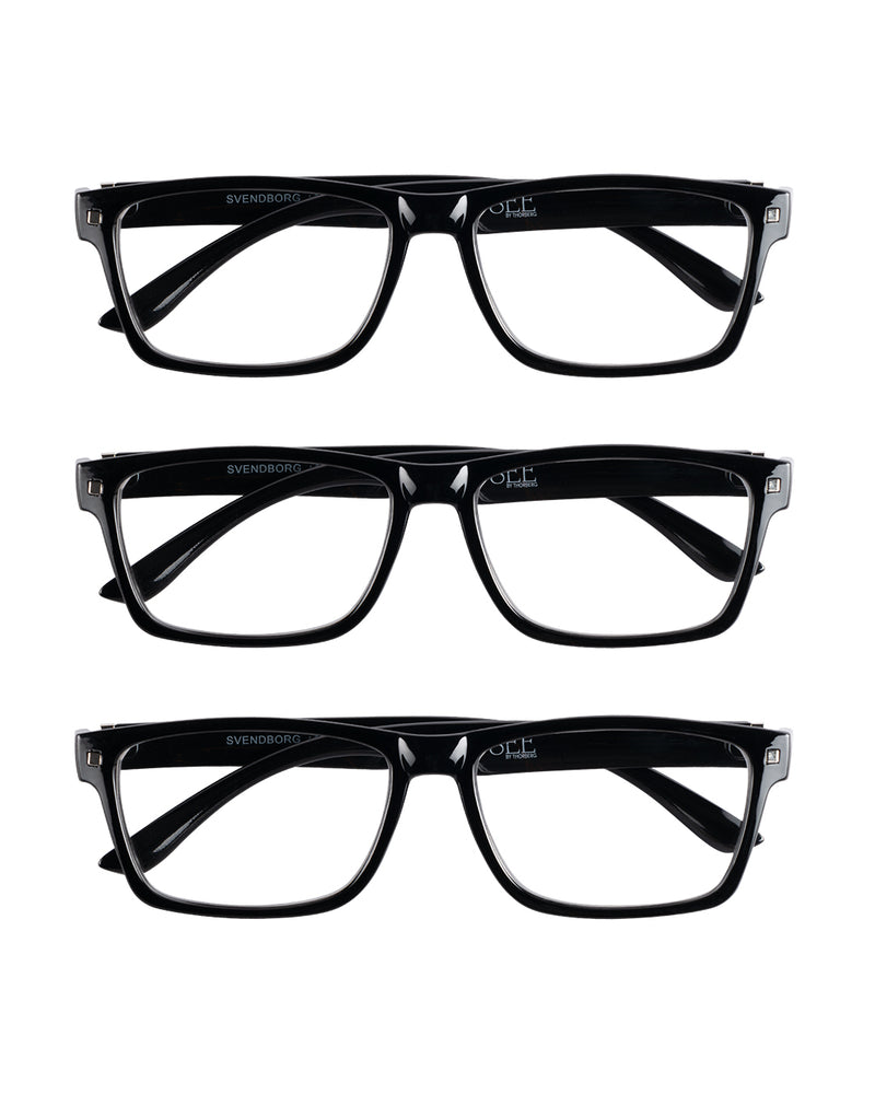 SVENDBORG black Reading Glasses 3-pack SUPERPRIS