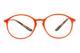 ADAM solid orange-demi brown Reading Glasses