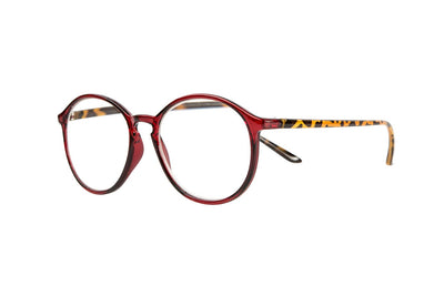 CARLO transp. bordeaux-demi brune læsebriller 35% RABAT, Stadig på lager