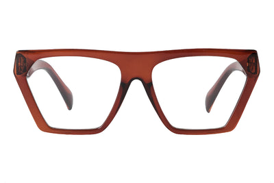 FRITZ brown transp Reading Glasses. CATCH the last pcs! Also without power!
