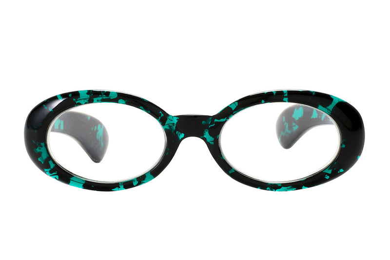 JADE Black and foggy green Reading Glasses