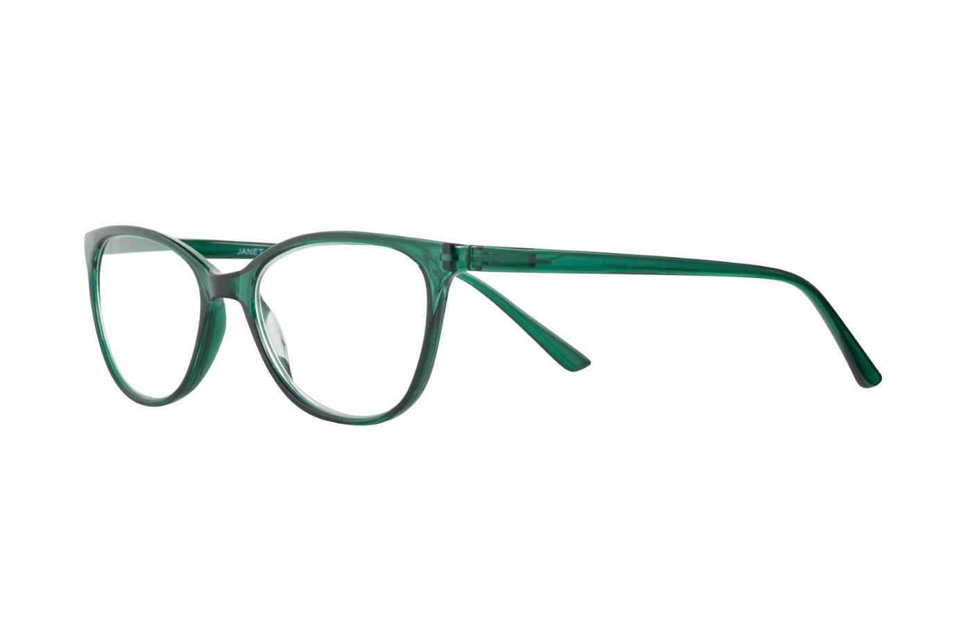 JANET transp. bottle green Reading Glasses. Få kvar i lager.