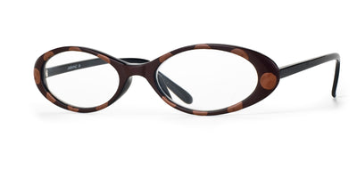 JASMINE black w brown spots hand painted Reading glasses
