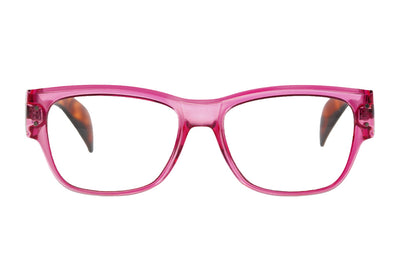 LILL transp cerise-turtle brown Reading Glasses. DISCOUNT !!
