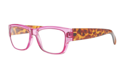 LILL transp cerise-turtle brown Reading Glasses. DISCOUNT !!