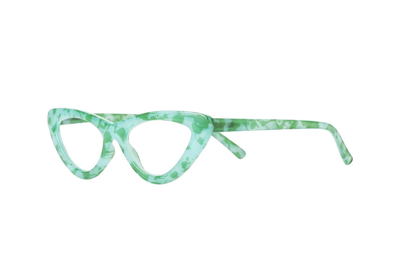 MAYA Milky Turquoise Green Reading Glasses 50% RABATT +1.0 i lager