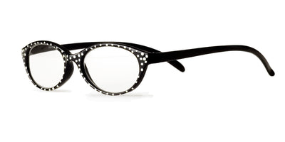 NATALIE black w withe dots hand painted Reading glasses