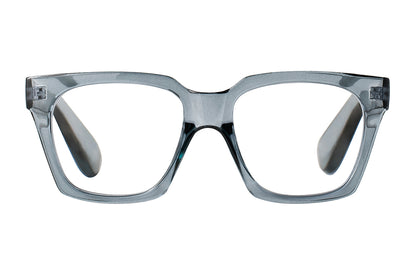 NELLY gray transp Reading Glasses