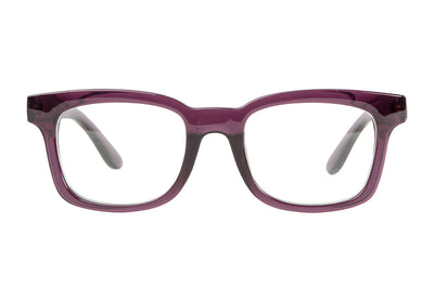 NICOLE transp. dark purple Reading Glasses. Only +3.5 in stock