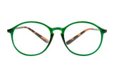 RUSSEL transp. bottle green Reading Glasses 50% Rabatt.