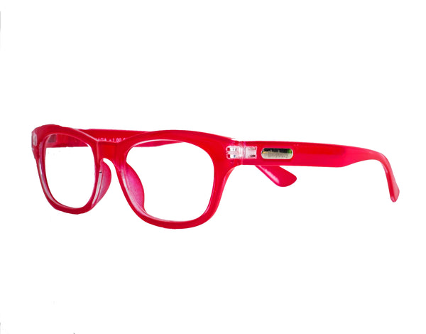 SAGA metallic red Reading Glasses 25% RABATT