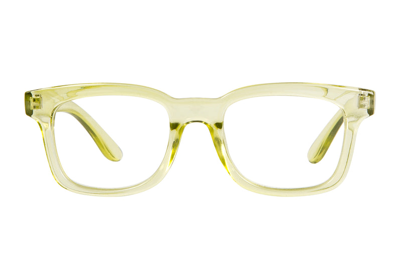 WILLIAM transparent lime Reading Glasses 50% RABATT, Få kvar i lager